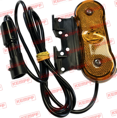128103 Kempf Seitenmarkierungsleuchte LED 12/24V, 90° nach Vorne 1200 mm Kabel, Super Seal